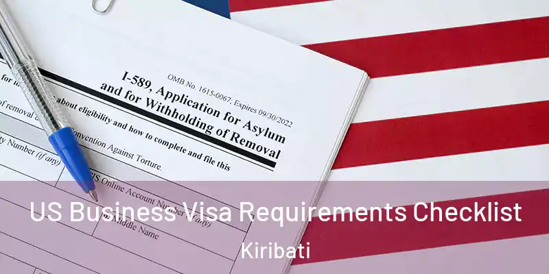  US Business Visa Requirements Checklist Kiribati